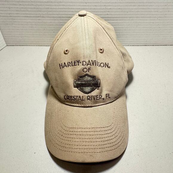 Harley Davidson Baseball Cap - CrystalRiver FL - light khaki sz L/XL - Picture 1 of 7